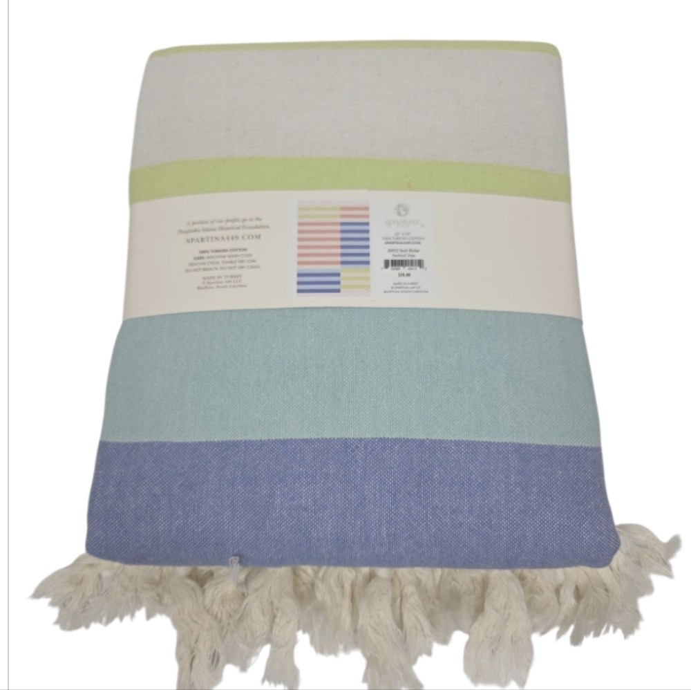 Spartina 449 Beach Blanket Turkish Cotton Overboard Stripe NEW